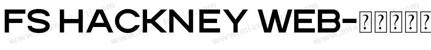 FS Hackney Web字体转换